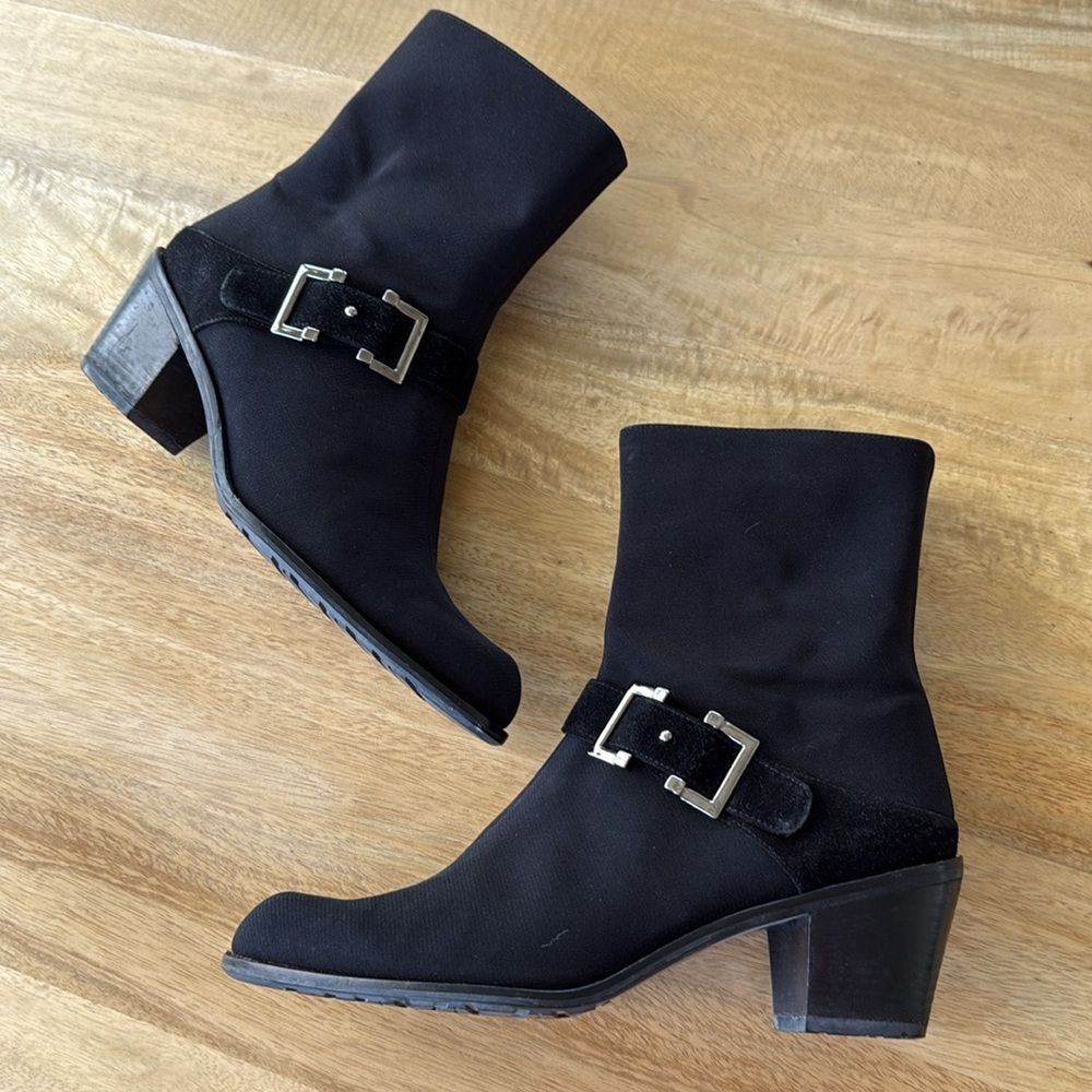 Stuart Weitzman Short Cowboy Moto Boots Sz 8.5 ECU